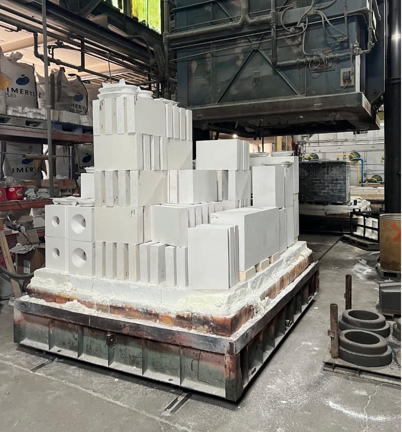 Parts in kiln